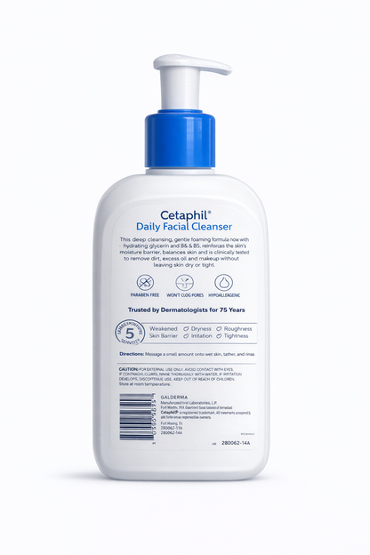 Cetaphil Daily Facial Cleanser – Gentle Face Cleanser Dermatologist Recommended