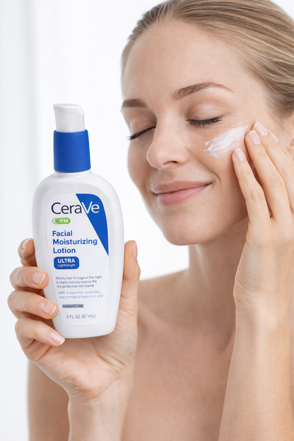 CeraVe PM Facial Moisturizing Lotion Night Cream Ultra Lightweight Hydrating Lotion